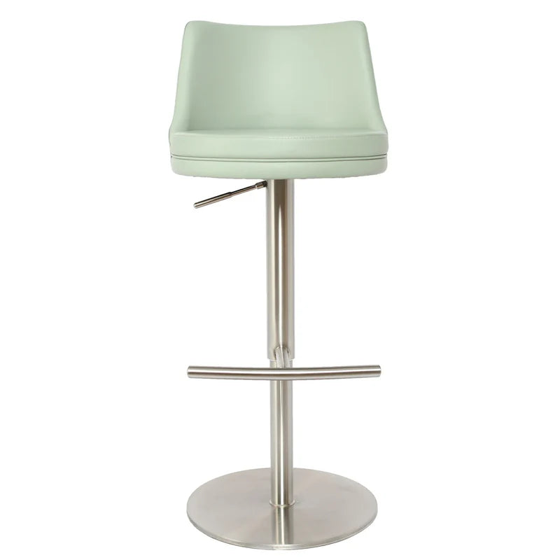 Velvet Swivel Bar Stool - Burnt Orange & Gold Base