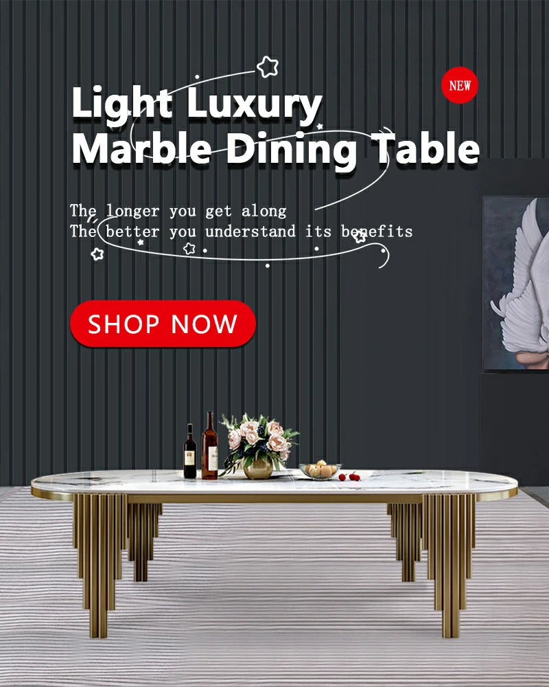  Light Luxury Marble Dining Table