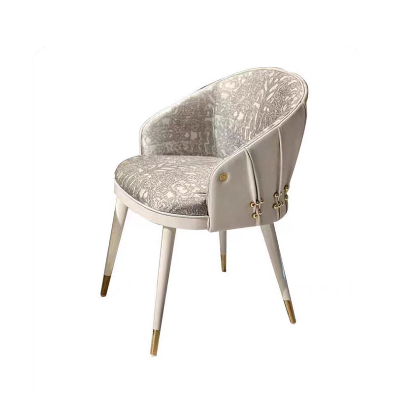 Elegant Upholstered Dining Chair - Solid Wood Frame #808080 32''H9''W9''D