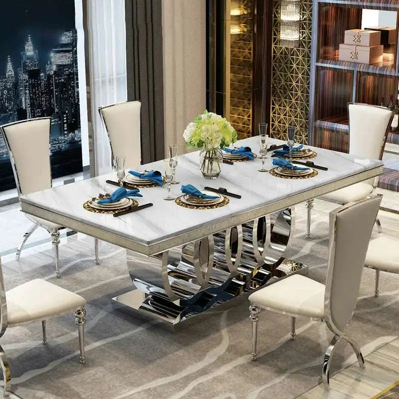 Marble Top Dining Table - Modern Luxury Design