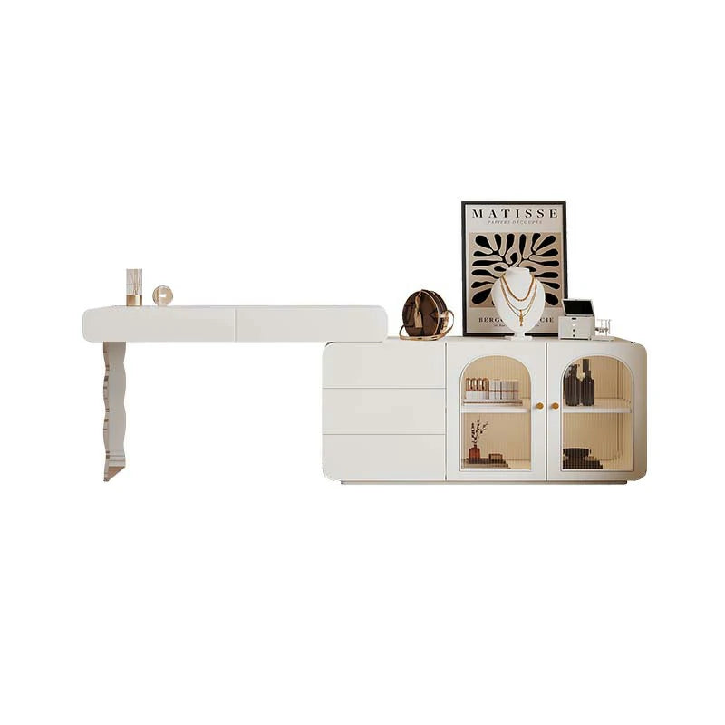 Smart Makeup Vanity Retractable Dressing Table with Mirror & Lights