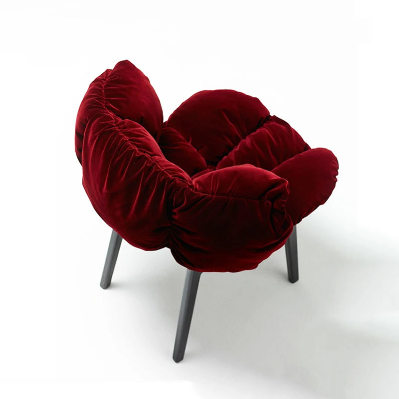 Plush Emerald Velvet Lounge Chair with Black Wood Frame