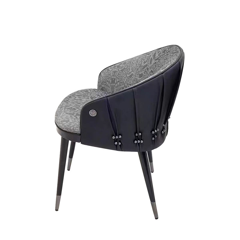Elegant Upholstered Dining Chair - Solid Wood Frame #000000 32''H9''W9''D