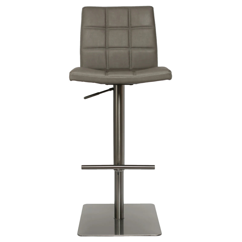 Modern Adjustable Height Counter Height Bar Stools with Polished Gold Stainless Steel Legs and Comfortable Cushion