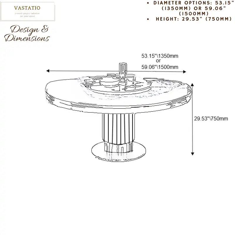 Marble Dining Table Set | Round, Gold Accents, Velvet Chairs