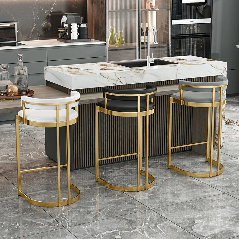 Modern Velvet & Gold Bar Stools – Luxury Counter Seating for Kitchen Islands & Home Bars