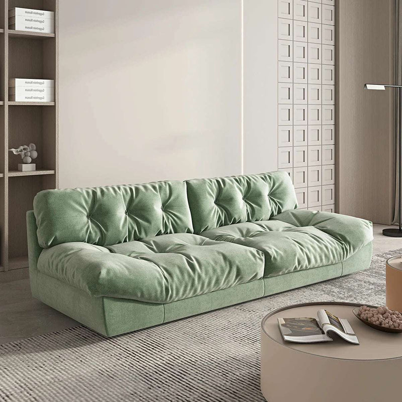 Yellow Tufted Sofa - Modern Living Room