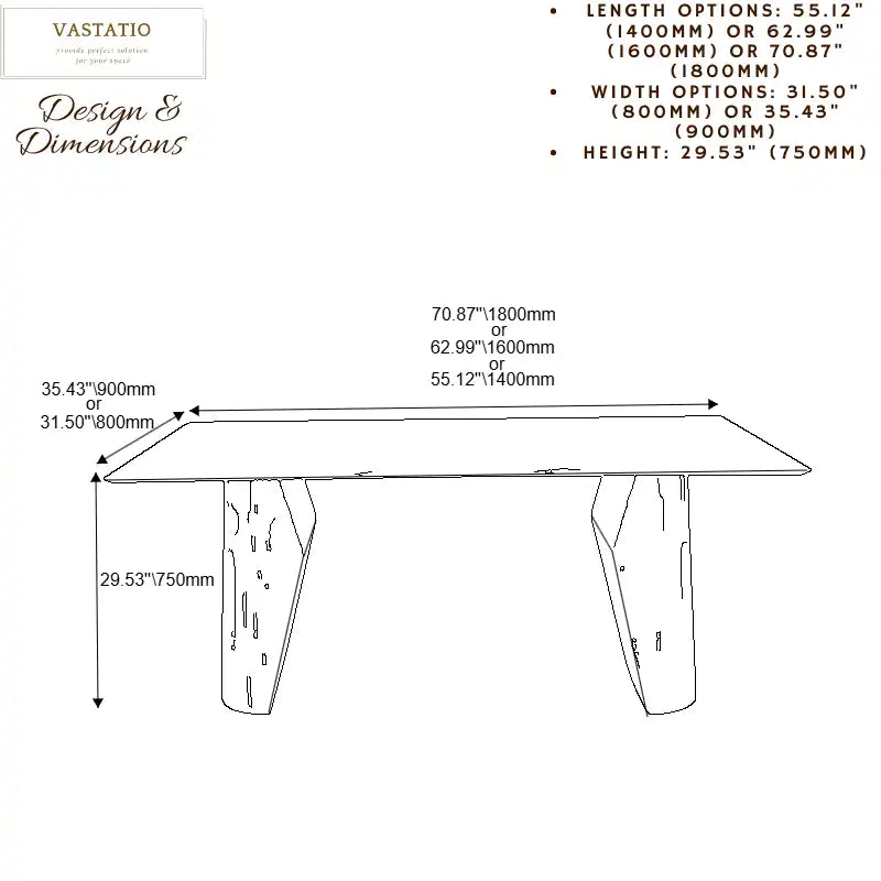 Marble Dining Table - Modern Design with Metal Legs