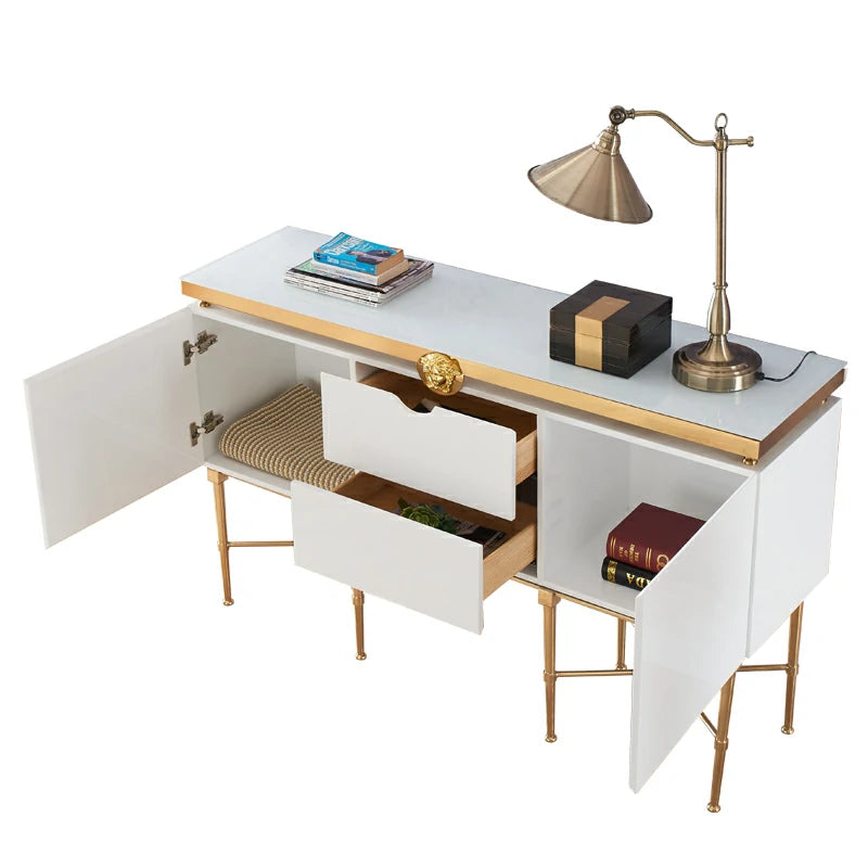 Inspired Luxury Sideboard with Gold Accents