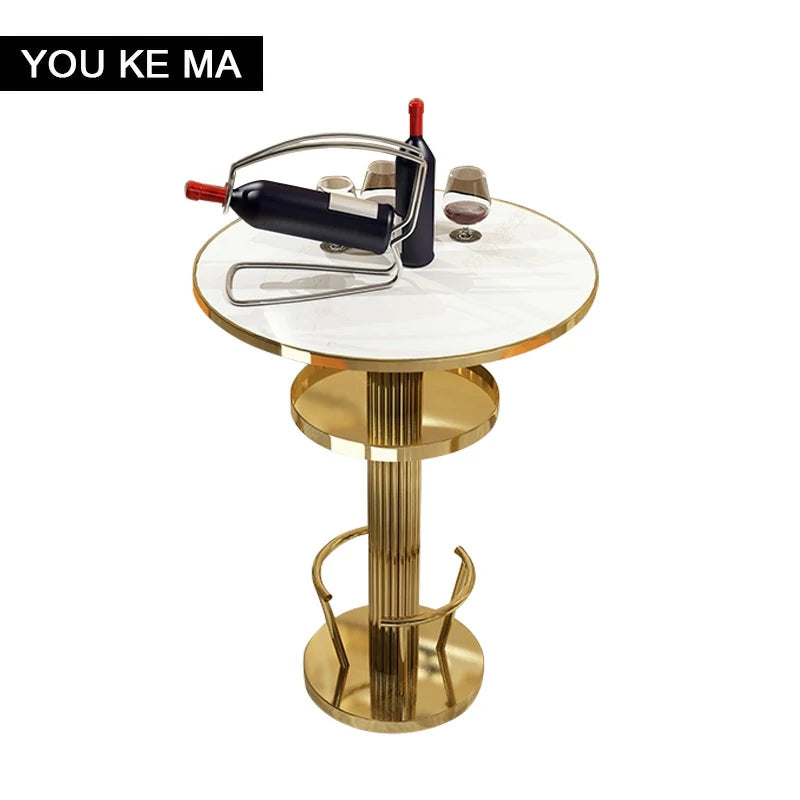 Marble Bar Table - Gold Base | Modern Home Bar Furniture