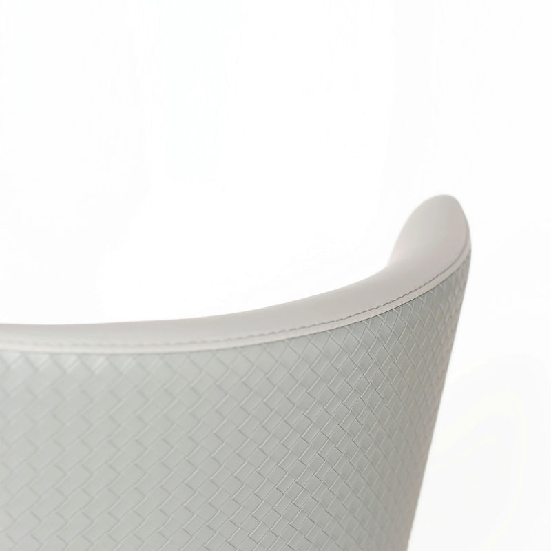 Gray Adjustable Bar Stool | Stainless Steel Base