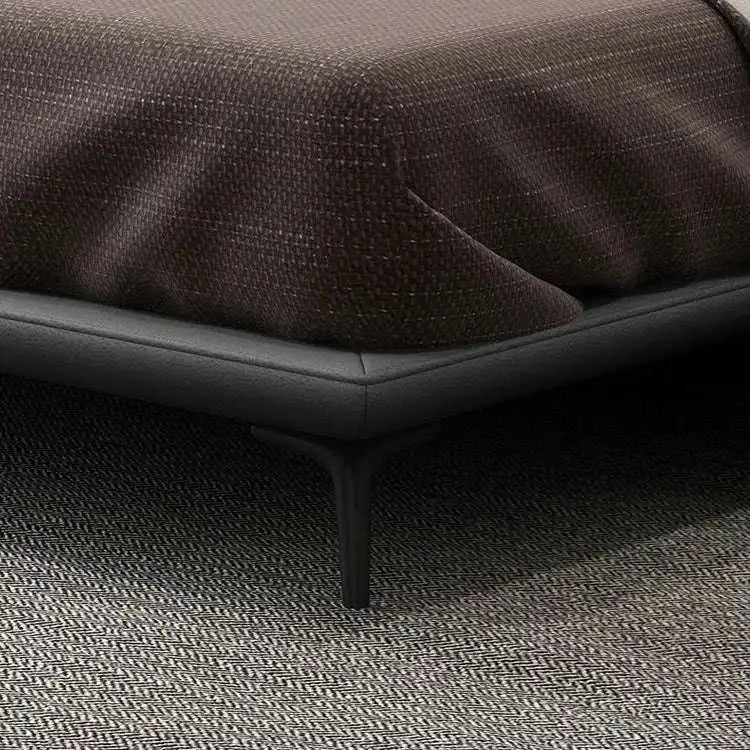 Gray Fabric Platform Bed | Modern Upholstered Bed Frame