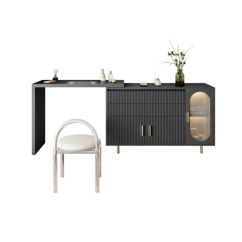 Modern Vanity/Dressing Table Set with LED Mirror & Storage