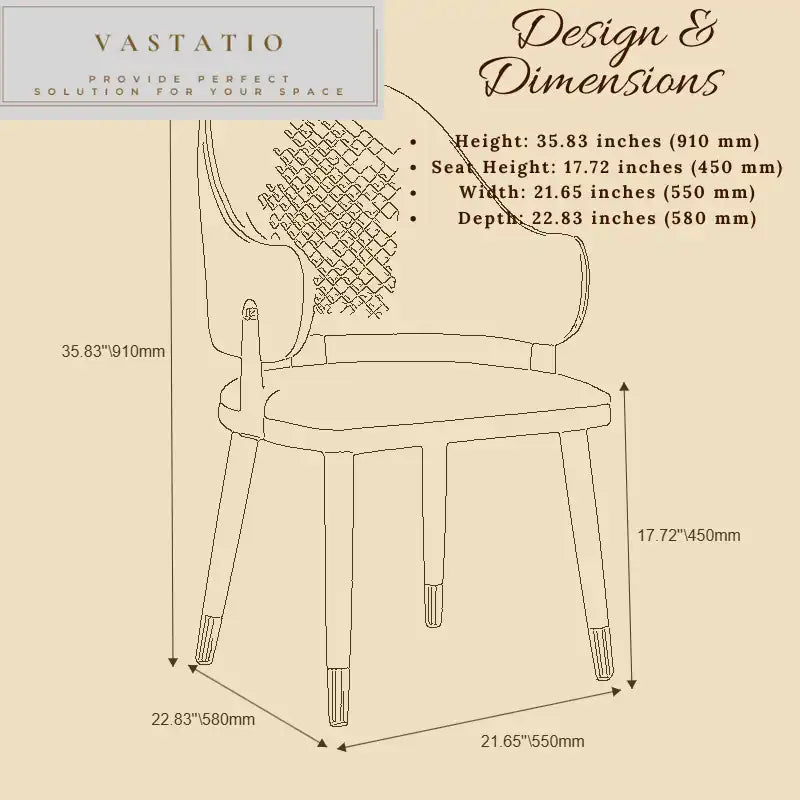 Luxe Upholstered Dining Chair - Gold Accents & Modern Design