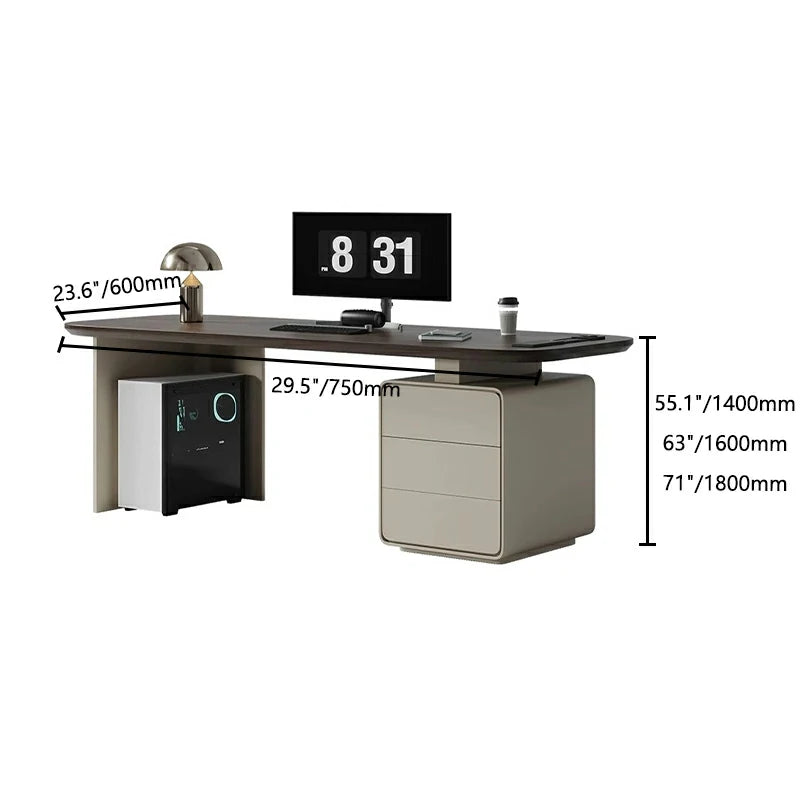 Modern Executive Desk with Storage & Drawers