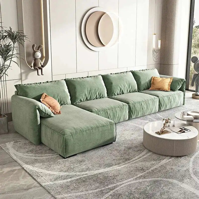Modern Gray Velvet Sofa - Cozy Luxury Living Room Seat