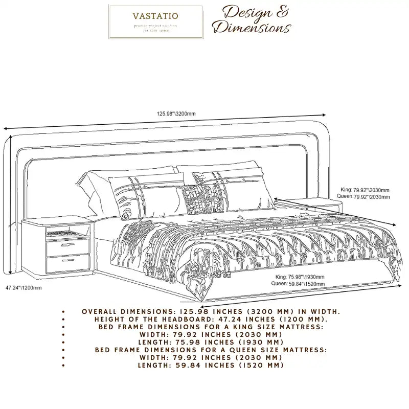 Modern Upholstered Platform Bed with Oversized Rounded Headboard