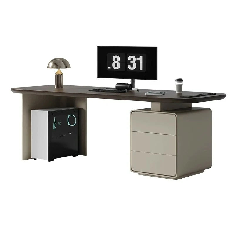 Modern Executive Desk with Storage & Drawers
