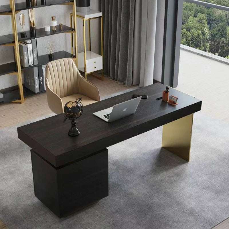 Luxury Smoked Wood Desk - Modern Home Office Furniture