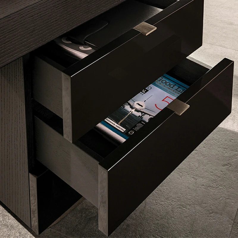 Luxury Smoked Wood Desk - Modern Home Office Furniture