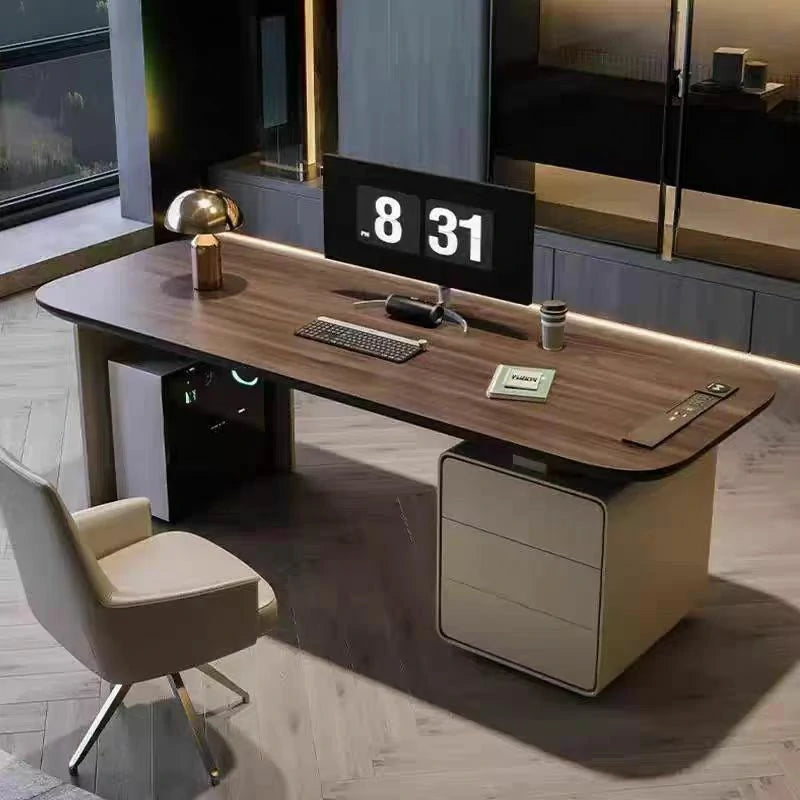 Modern Executive Desk with Storage & Drawers