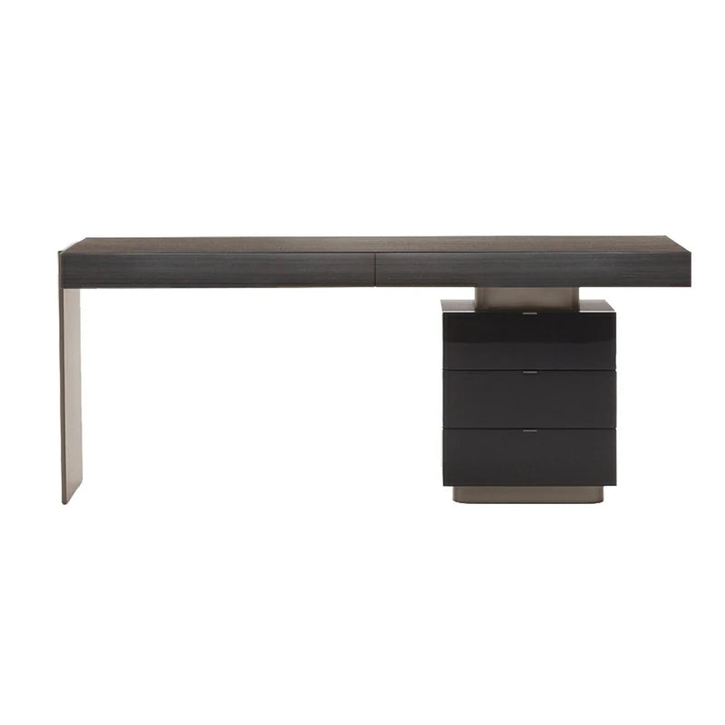 Luxury Smoked Wood Desk - Modern Home Office Furniture