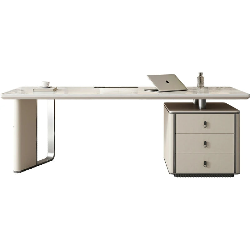 Luxury Stone & Leather Executive Desk | Office Furniture