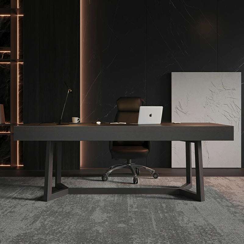 Walnut Desk with Drawers - Modern Office Furniture