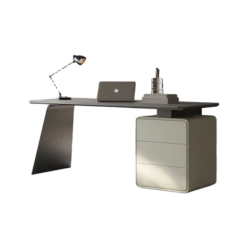Modern Executive Desk | Sintered Stone & Storage