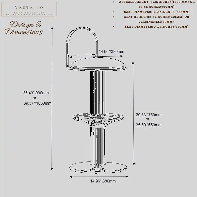 Gold Bar Stool | Modern Glam Kitchen & Home Bar Seating