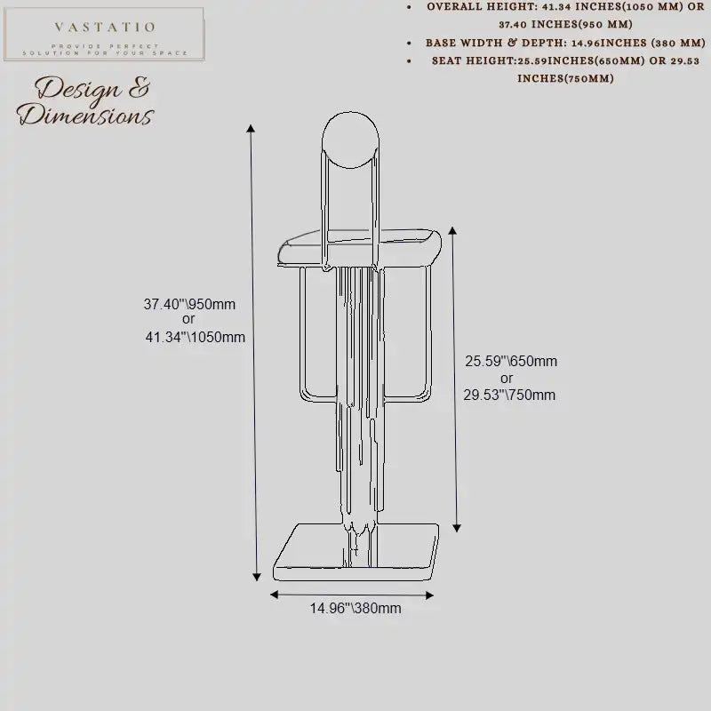 Gold Bar Stool with Cushion - Modern Art Home Bar Seating