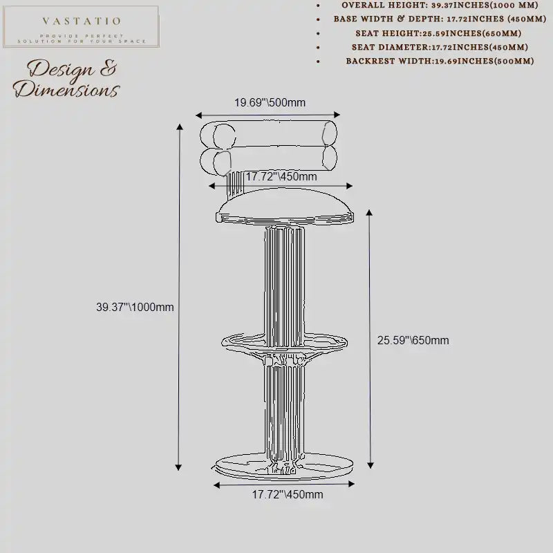 Gold Velvet Bar Stool - Luxury & Comfort Seating