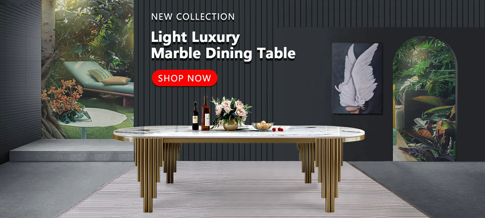  Light Luxury Marble Dining Table
