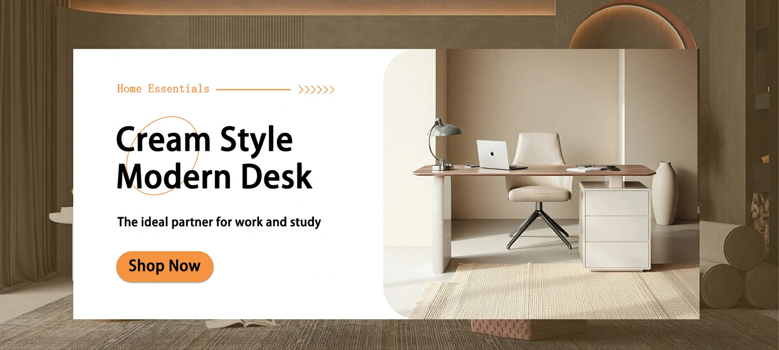  Cream Style Modern Desk