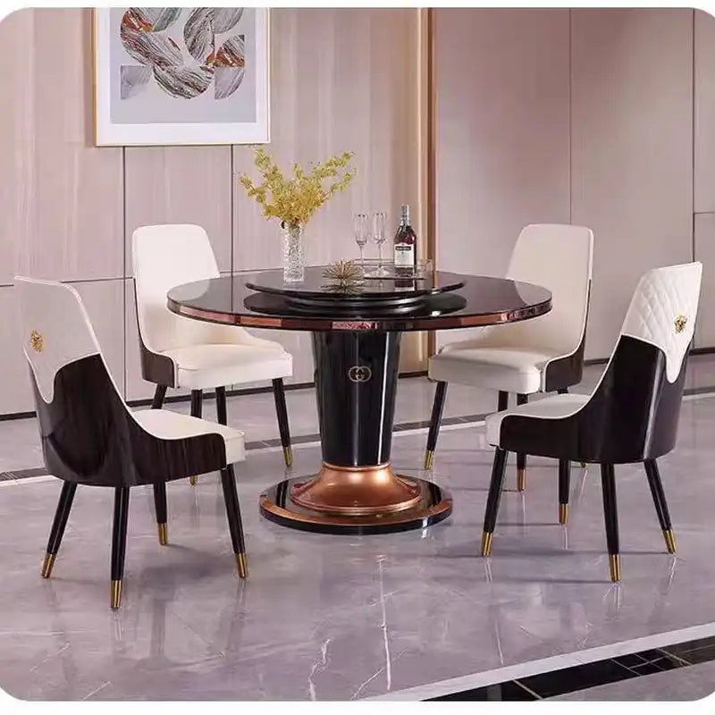 Walnut Faux Leather Dining Chair 39''H4''W1''D #FFFFFF