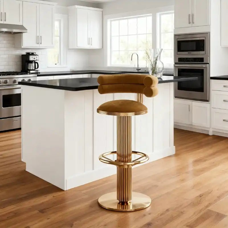 Gold Velvet Bar Stool - Luxury & Comfort Seating