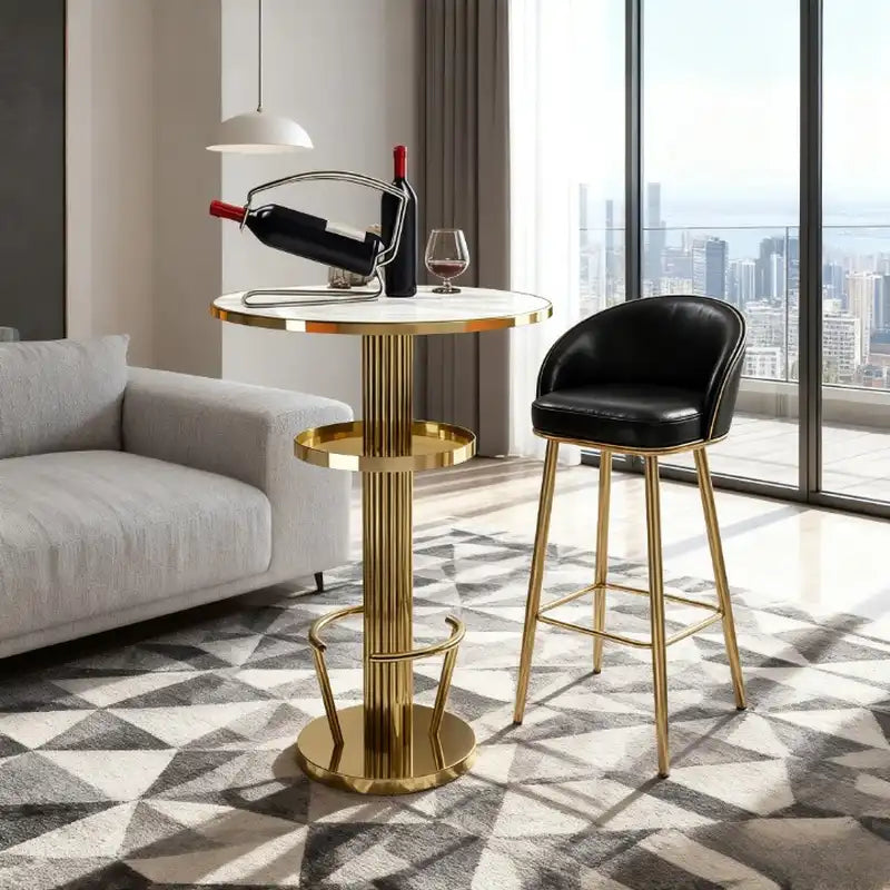 Marble Bar Table - Gold Base | Modern Home Bar Furniture