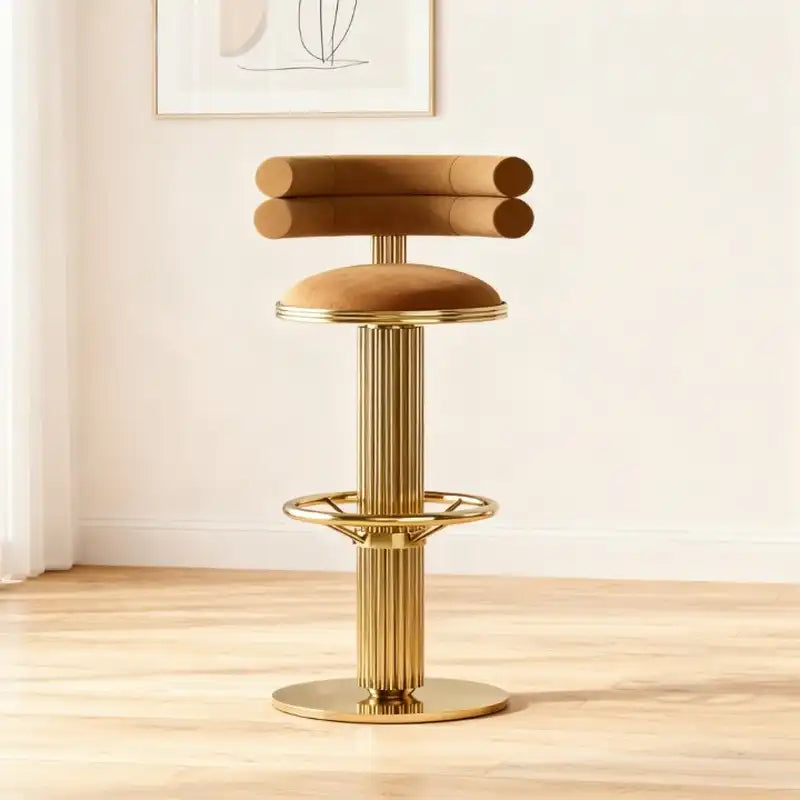 Gold Velvet Bar Stool - Luxury & Comfort Seating