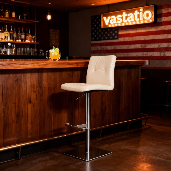 Adjustable Beige Bar Stool | Kitchen & Bar Seating