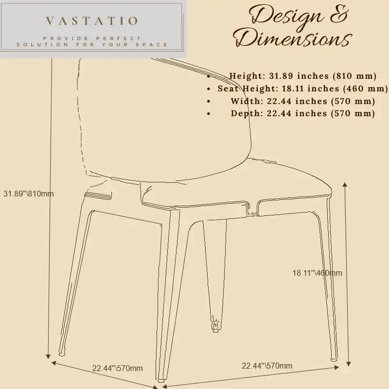 Cream Dining Chair with Gold Legs - Elegant Seating