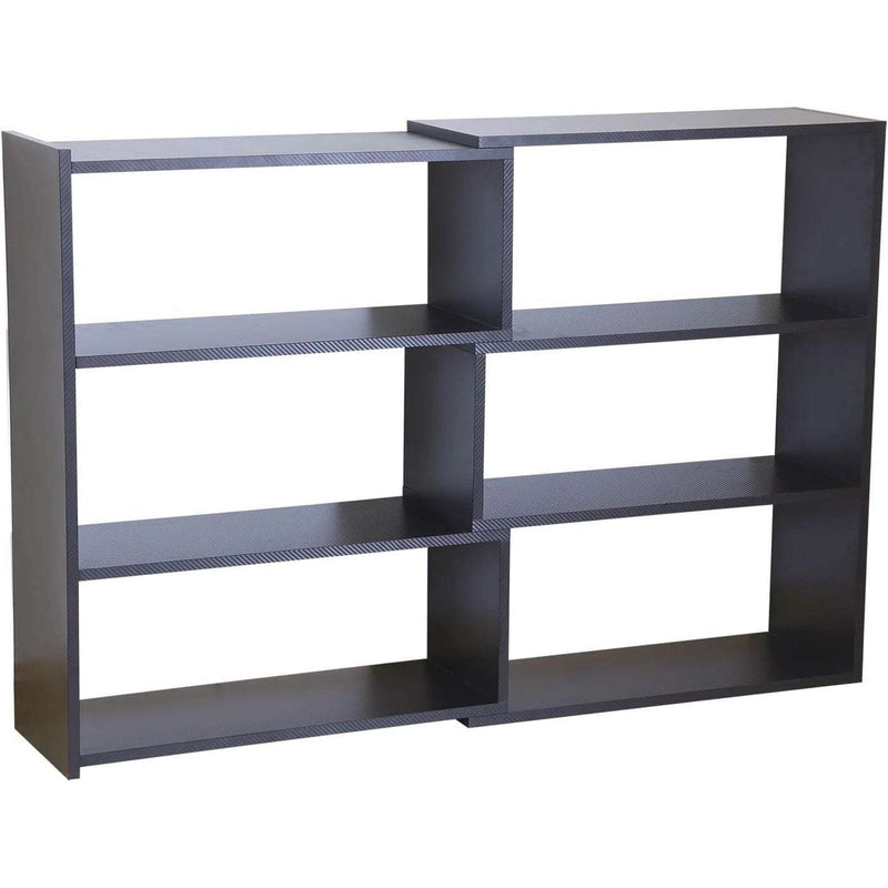 Black Expandable Corner Bookcase - Flexible Bookshelf Unit
