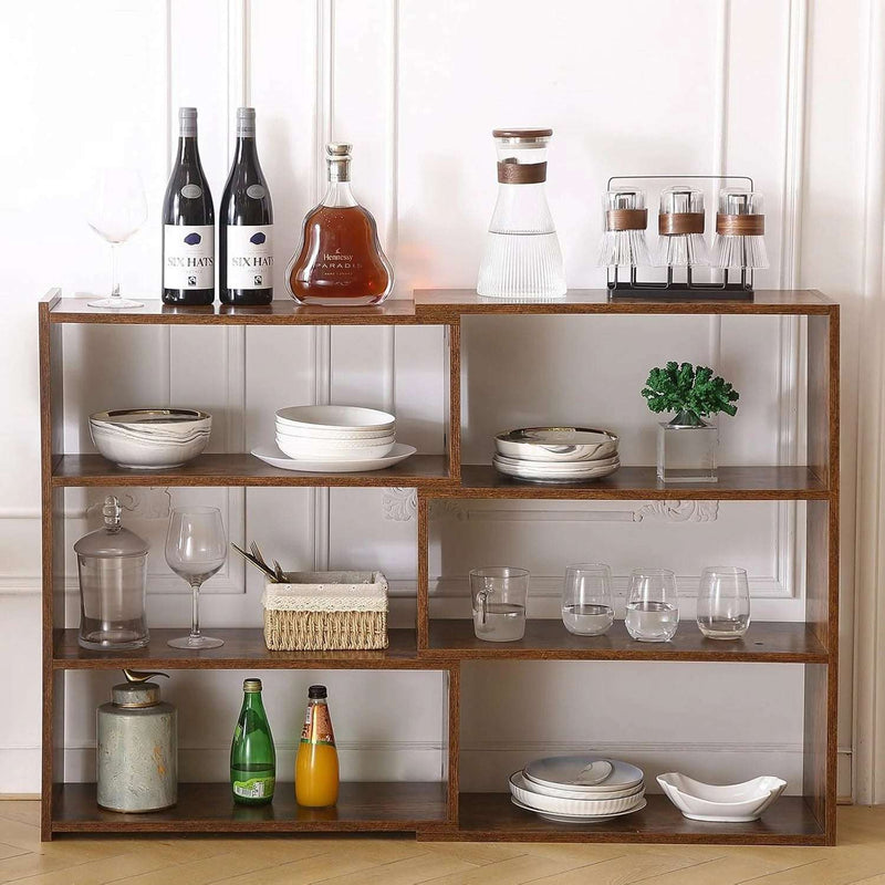 Expandable 4-Tier Bookcase for Corner & Small Space