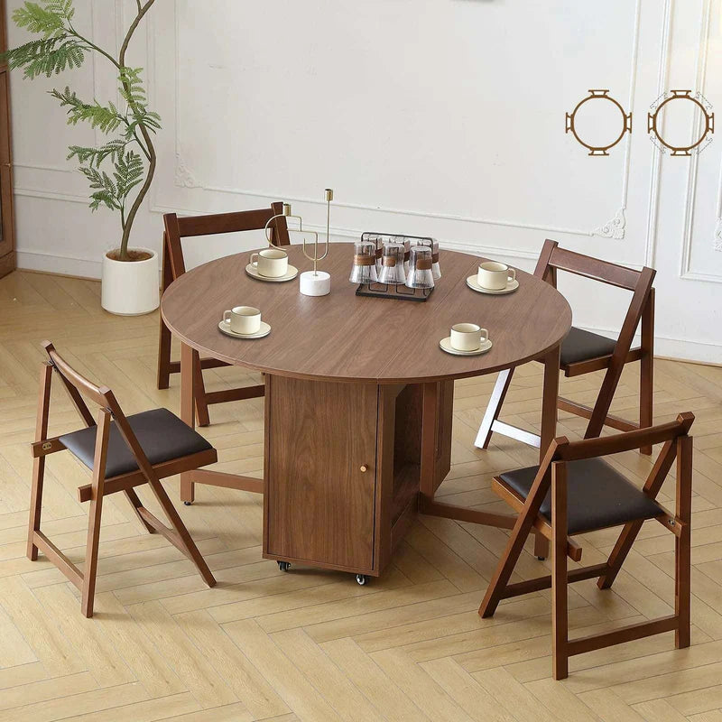 Round Folding Dining Table - Walnut | Space Saver wannt_piwood.webp Unfolded:47.36''(DIAMETER)*28.7''H