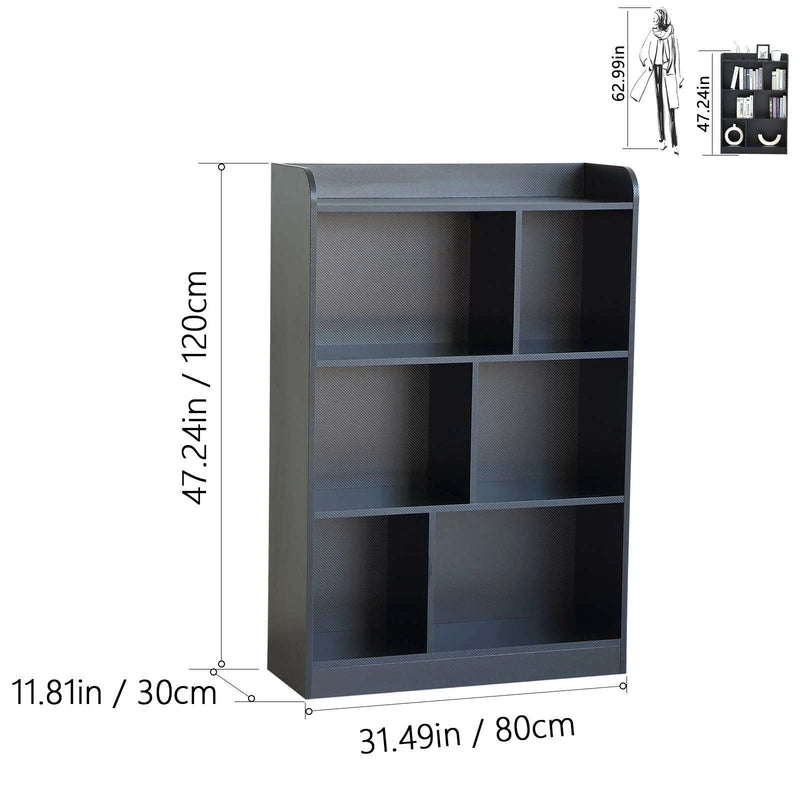 Black 6-Cube Storage Shelf | Modern Home Organizer