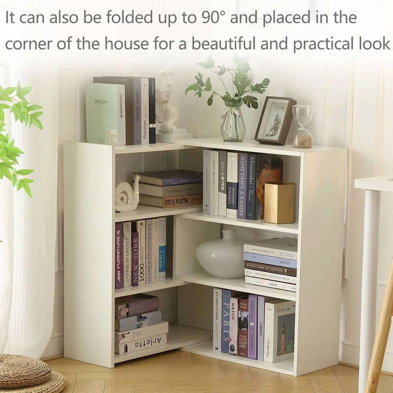 White Expandable Corner Shelf - 4-Tier Storage