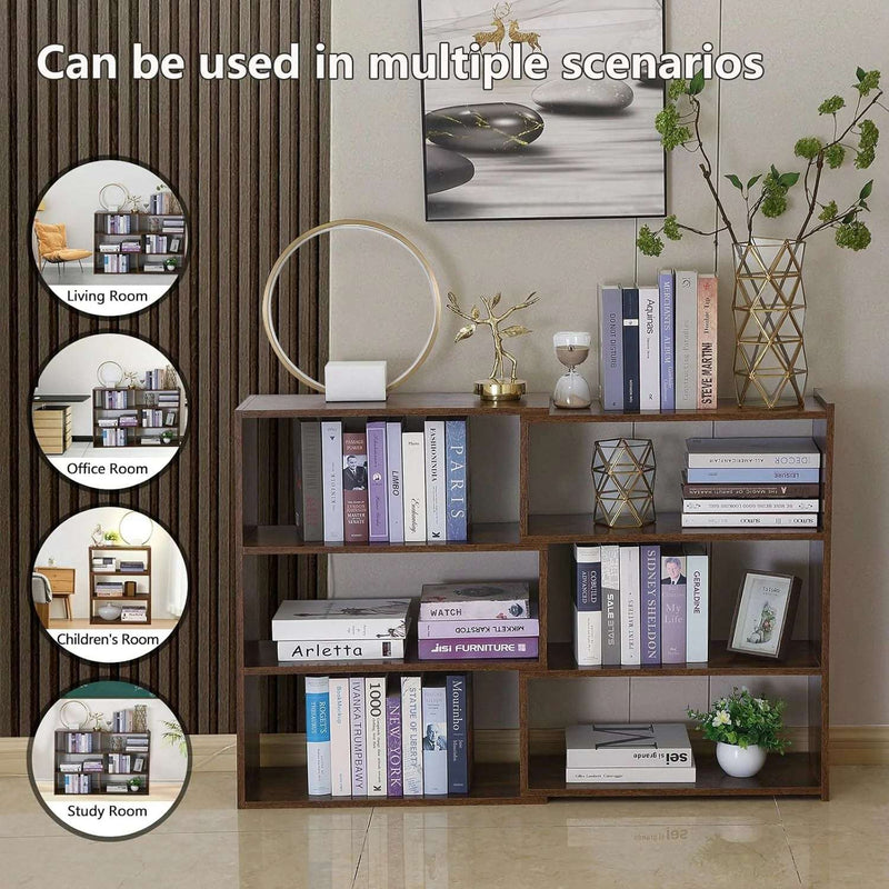 Expandable 4-Tier Bookcase for Corner & Small Space