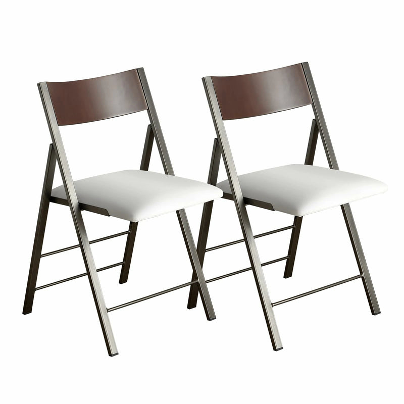 Heavy-Duty Folding Chairs - Cushioned Stackable 2-Pack