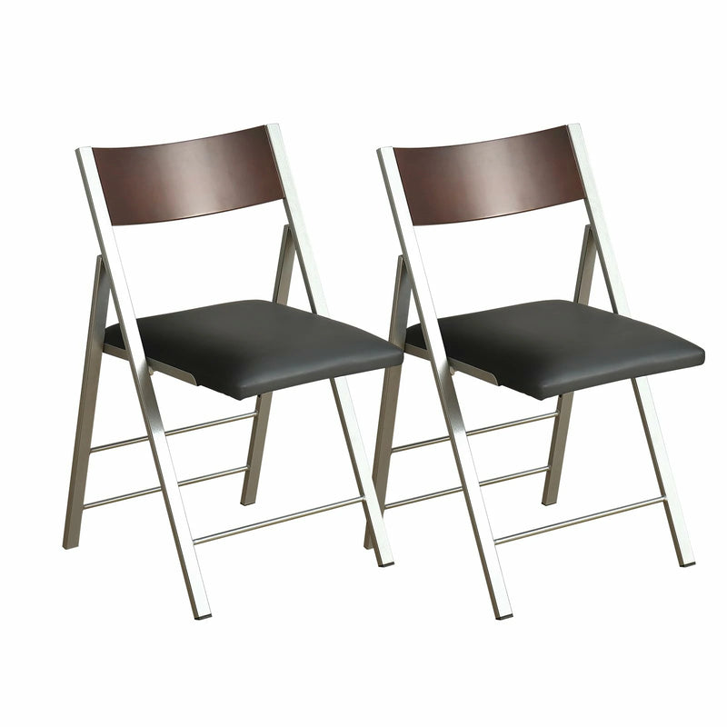 Folding Chairs 2-Pack - Cushioned, Stackable, Heavy Duty