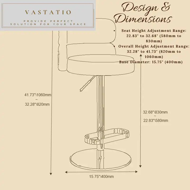 Velvet Swivel Bar Stool – Gold Base, 4 Colors
