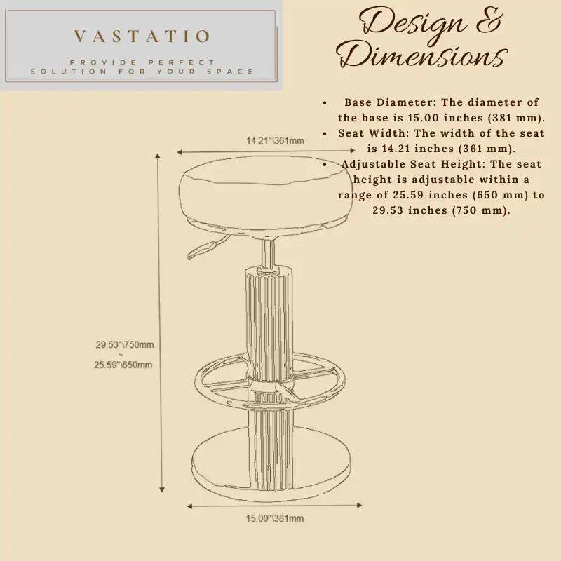 Adjustable Swivel Counter Stools for Kitchen Island